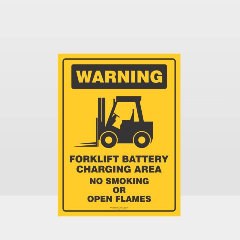 Forklift Battery Charging Area Sign