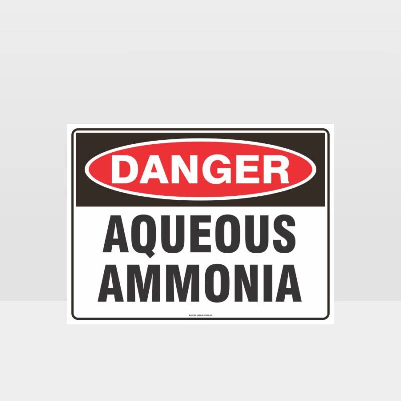 Danger Aqueous Ammonia Sign