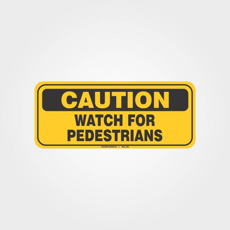 Caution Watch For Pedestrians Forklift Label