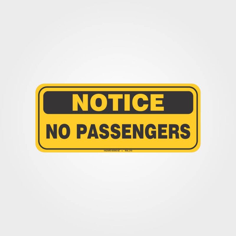 No Passengers Label