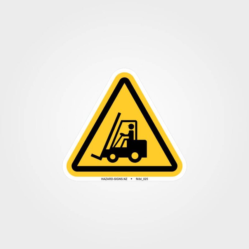 Triangle Forklift Label