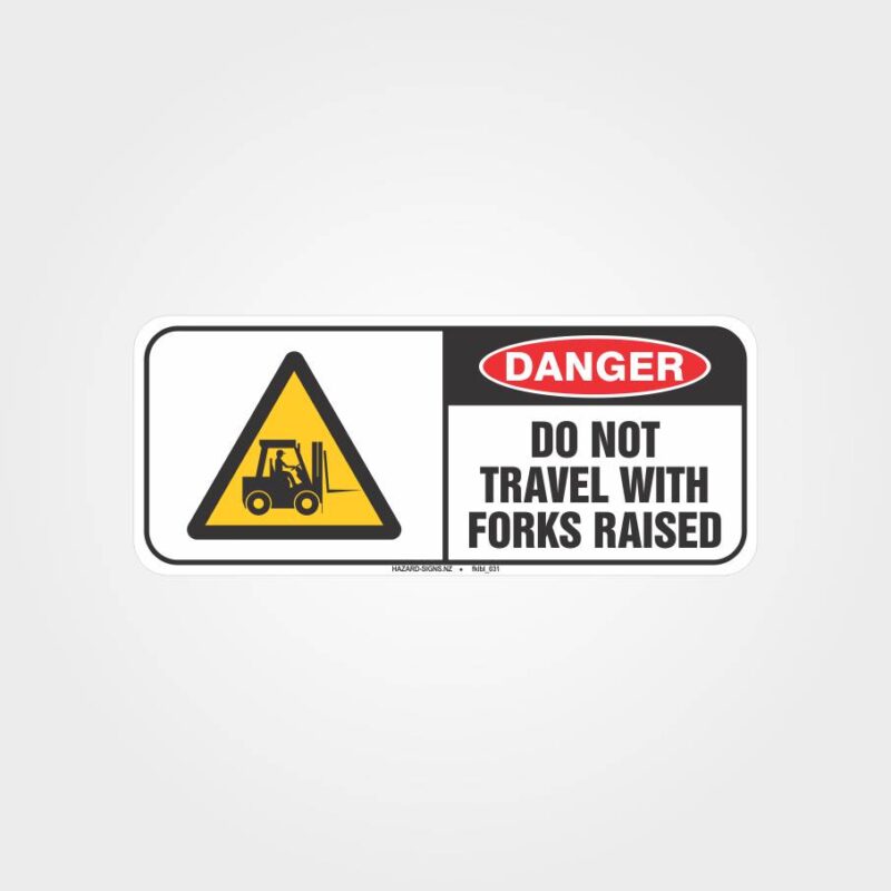 Do Not Travel With Forks Raised Label