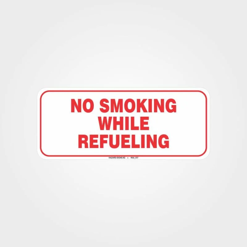 No Smoking While Refueling Forklift Label