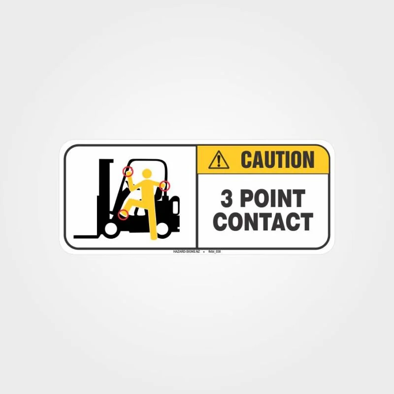 3-Point Contact Forklift Label