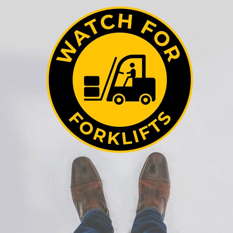 Watch For Forklifts Floor Sign