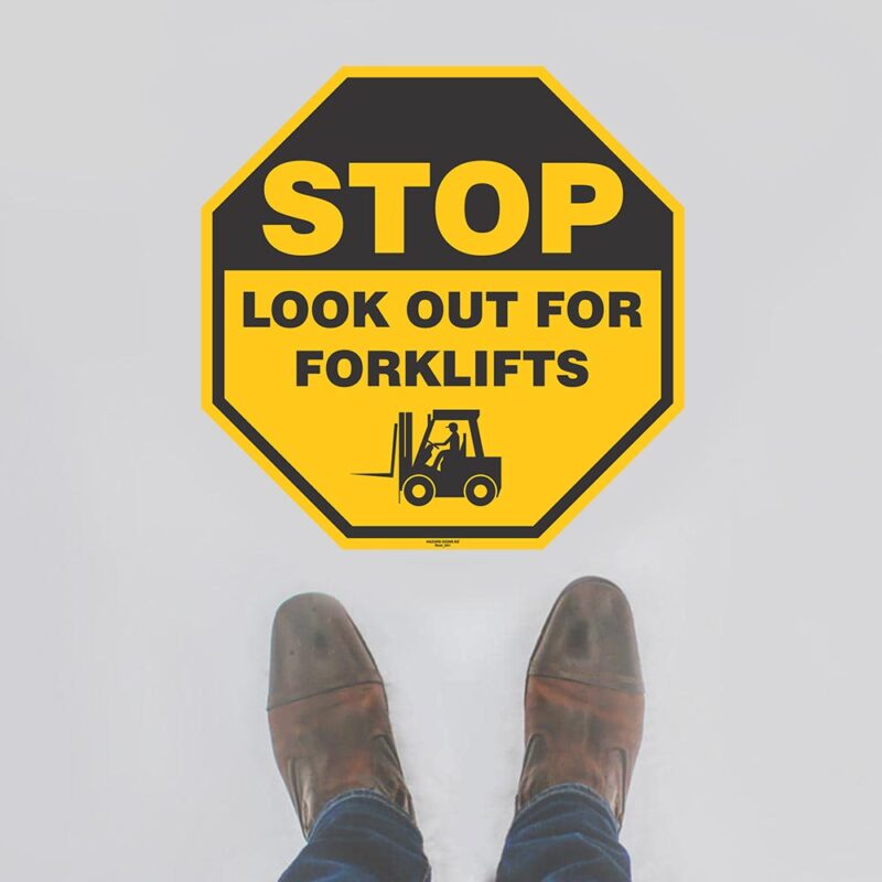 Stop Forklifts Floor Sign