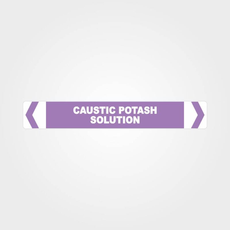 Caustic Potash Solution Pipe Marker