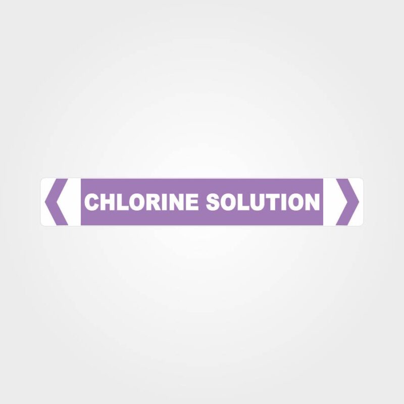 Chlorine Solution Pipe Marker