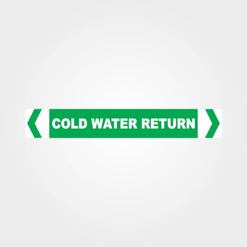 Cold Water Return Pipe Marker