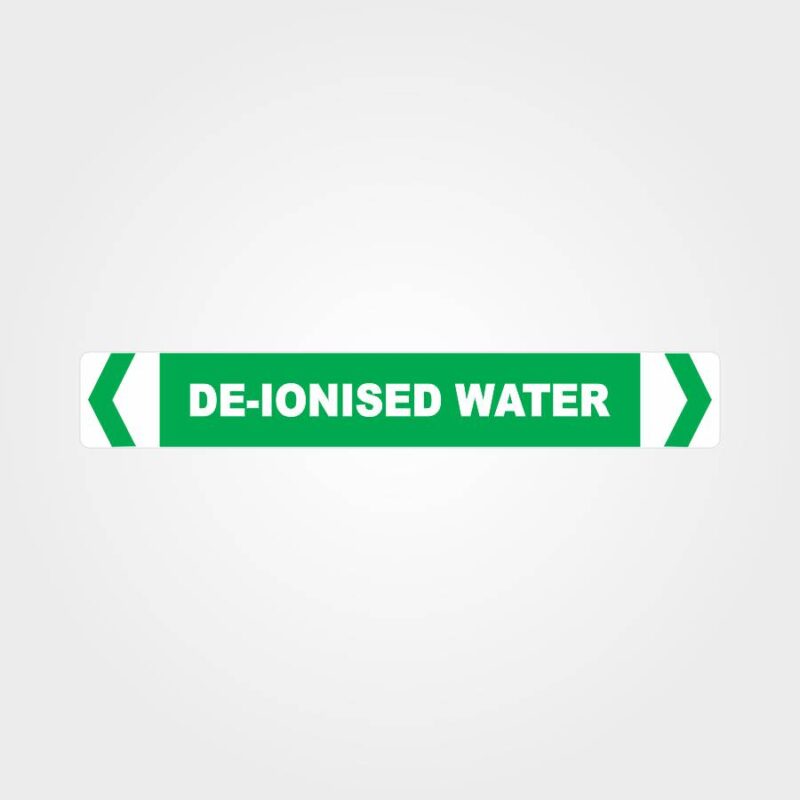 De-Ionised Water Pipe Marker