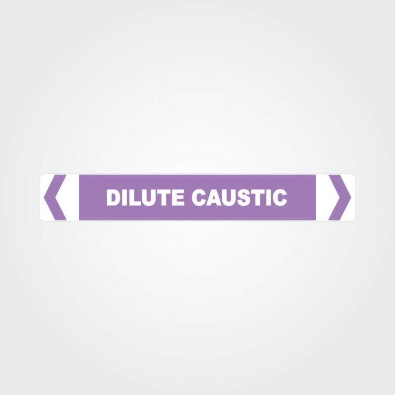 Dilute Caustic Pipe Marker