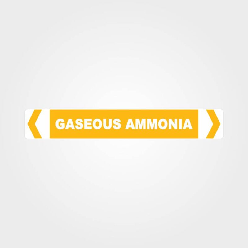 Gaseous Ammonia Pipe Marker