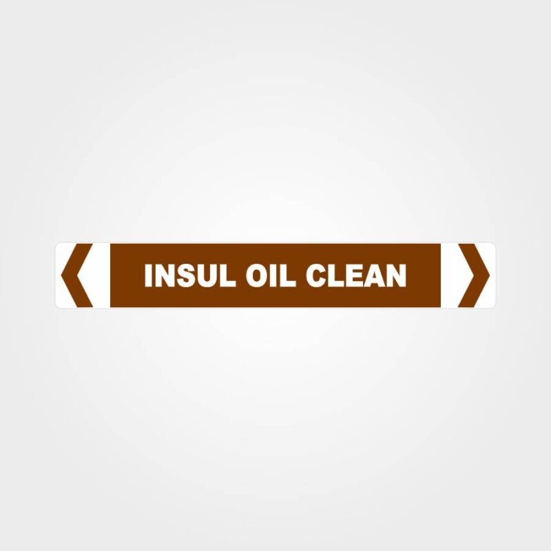 Insul Oil Clean Pipe Marker