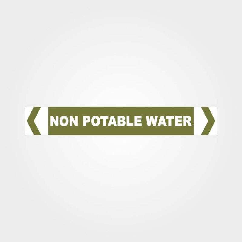 Non Potable Water Pipe Marker - olive colour