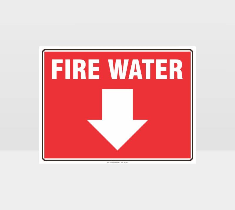 Fire Water Direction Sign