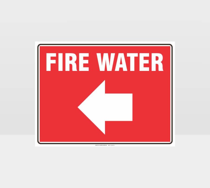 Fire Water Direction Sign