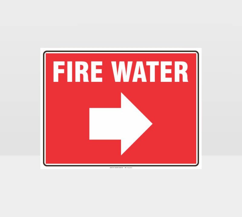 Fire Water Direction Sign