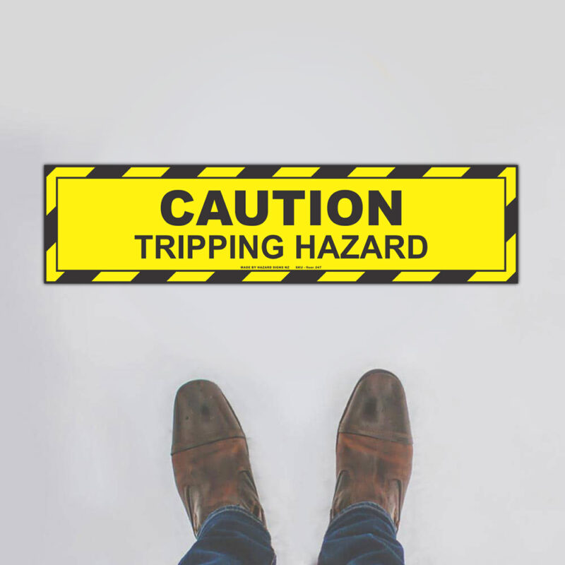 Caution Tripping Hazard Floor Sign (Rectangle)