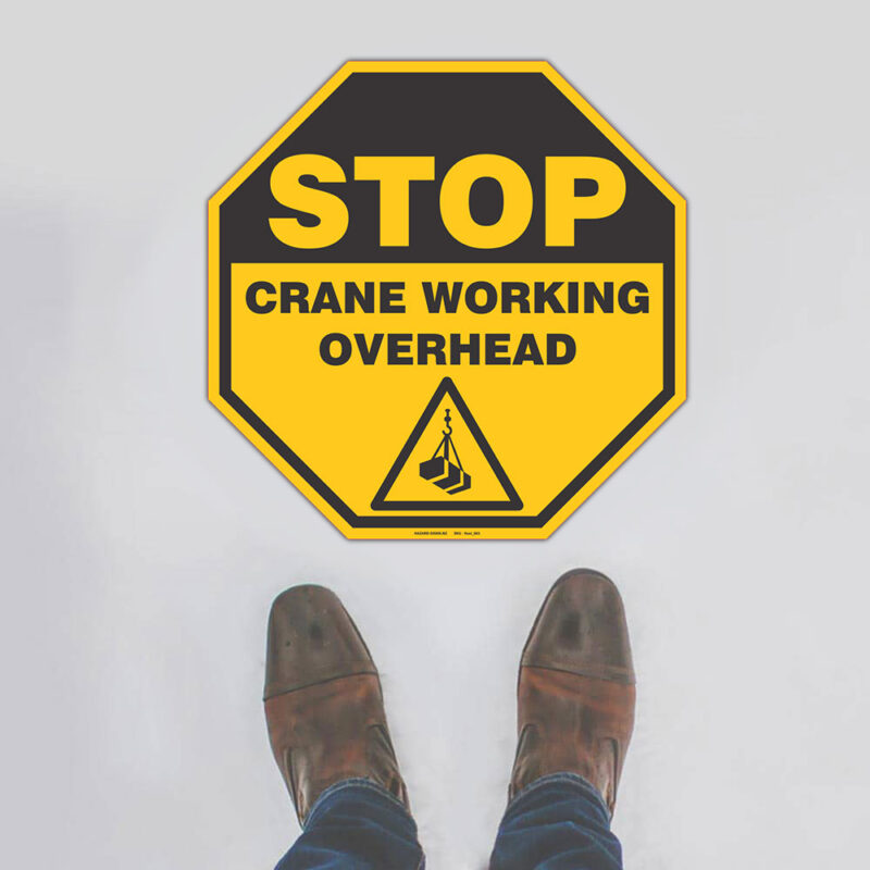 Stop Crane Working Overhead Floor Sign