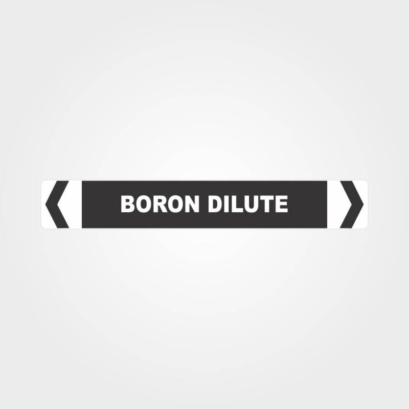 Boron Dilute Pipe Marker