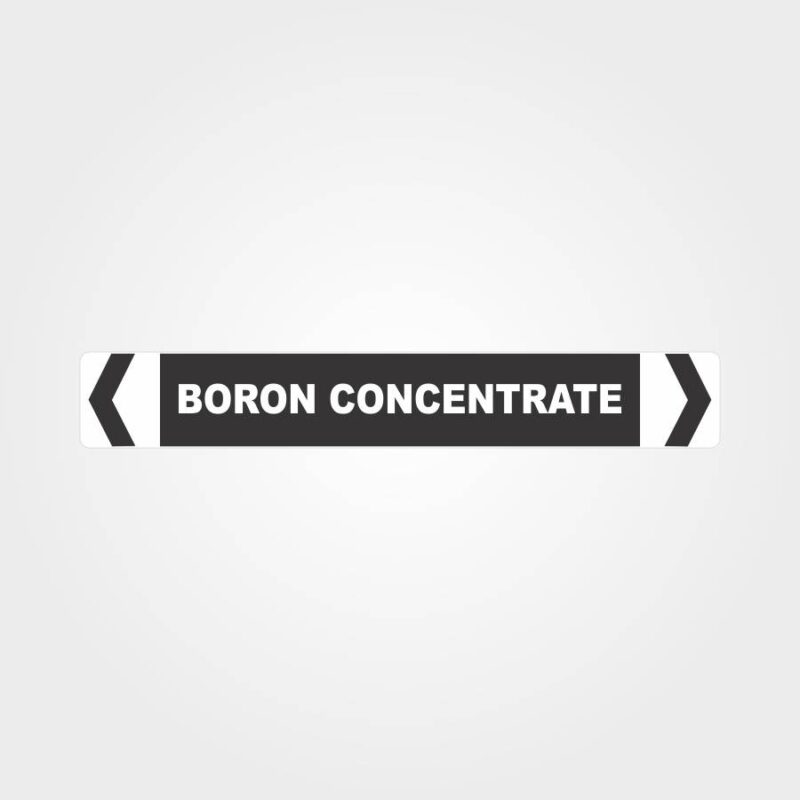 Boron Concentrate Pipe Marker