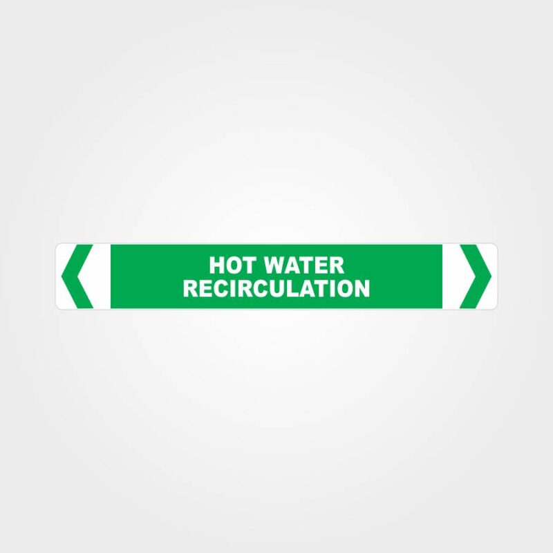 Hot Water Recirculation Pipe Marker