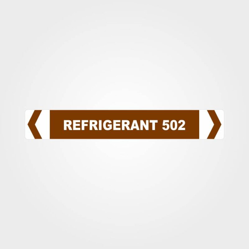 Refrigerant 502 Pipe Marker