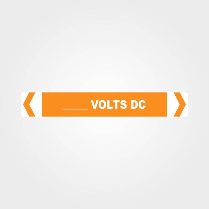 Custom Volts DC Pipe Marker