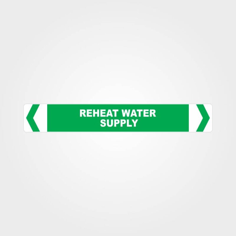 Reheat Water Supply Pipe Marker