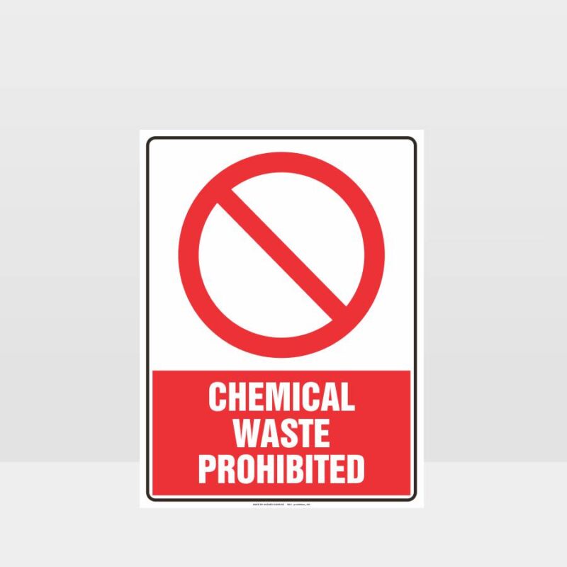 Chemical Waste Prohibited Sign