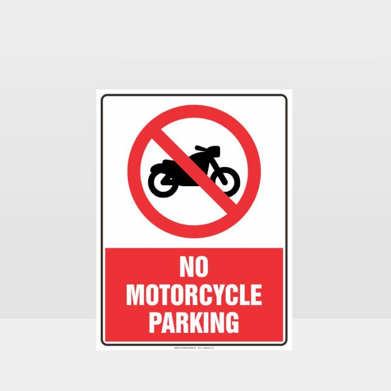 No Motorcycle Parking Sign