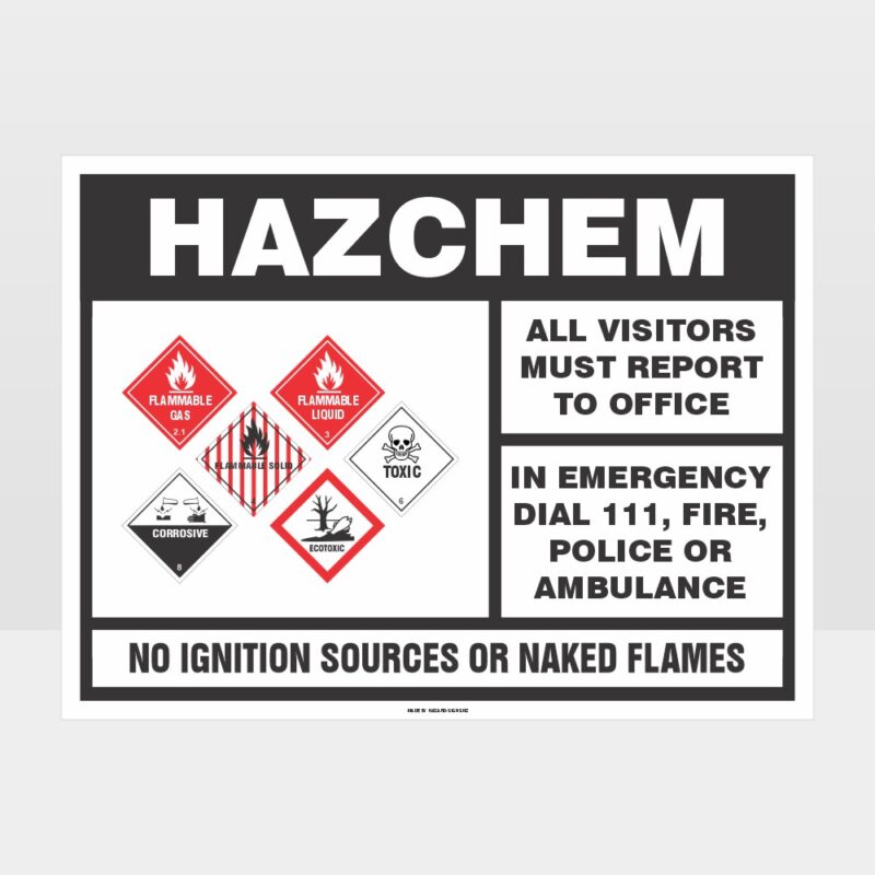 Site Entrance Multiple Hazards Hazchem Sign