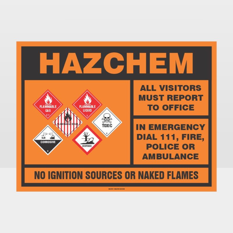 Site Entrance Multiple Hazards Hazchem Sign