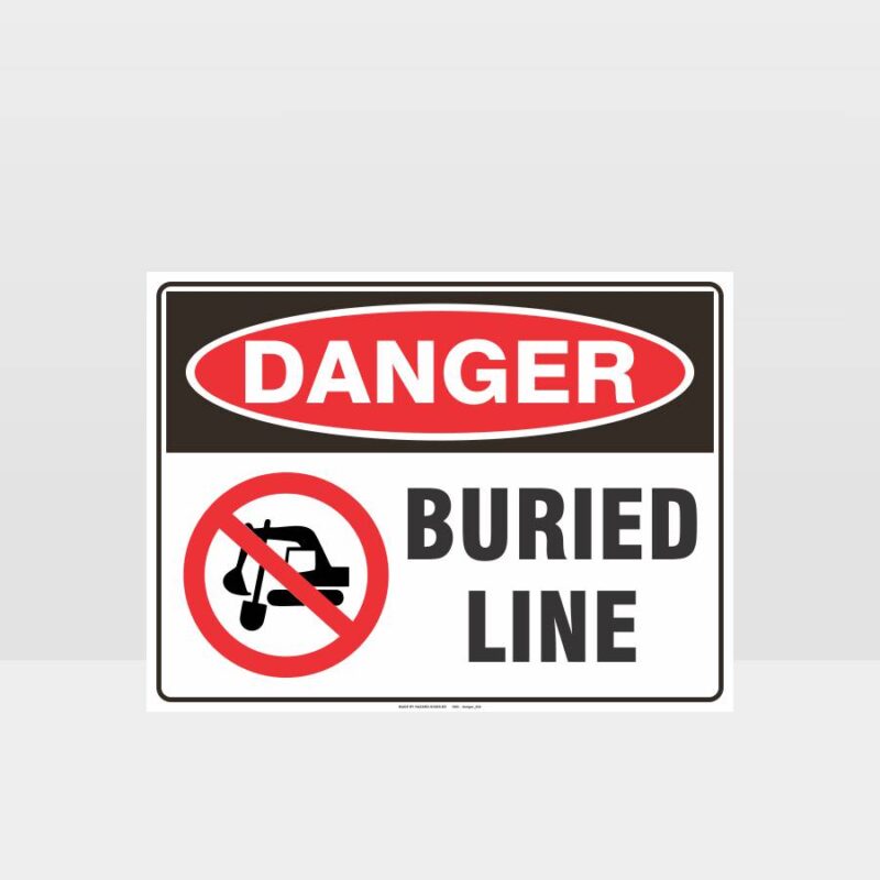 Danger Buried Line Sign