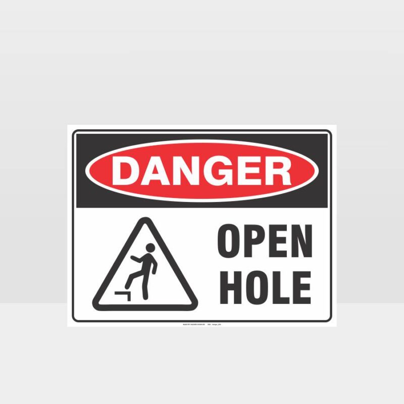 Danger Open Hole Sign