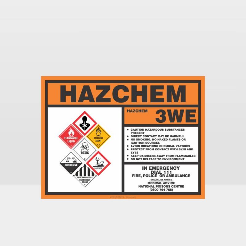 HAZCHEM 3WE Sign