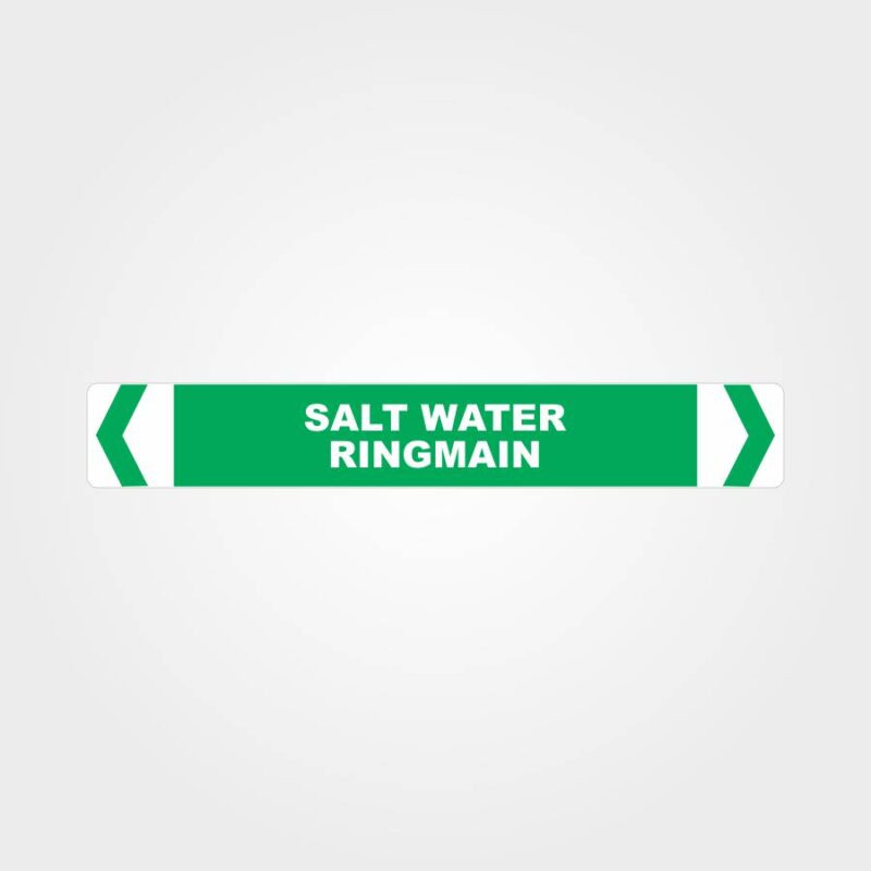 Salt Water Ringmain Pipe Marker