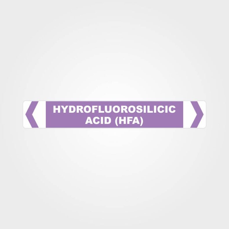 Hydrofluorosilicic Acid Pipe Marker - Pipe Labels - HAZARD SIGNS NZ