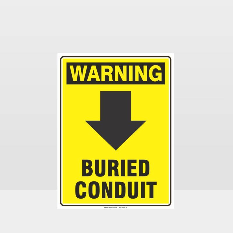 Warning Buried Conduit Sign