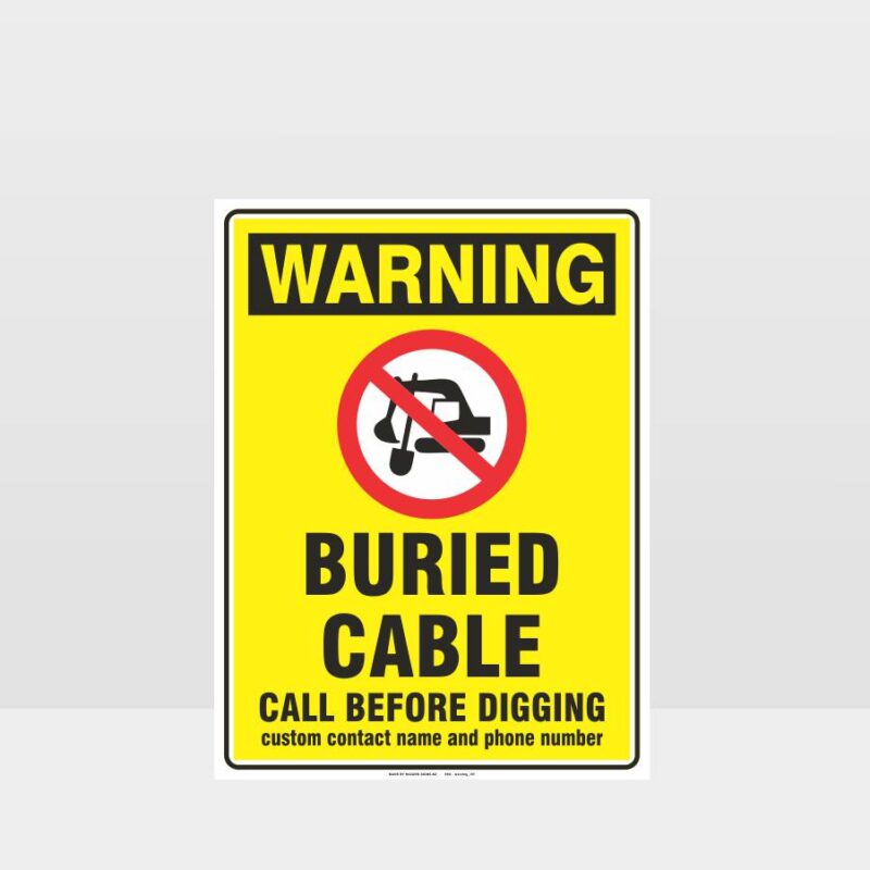 Warning Buried Cable Sign