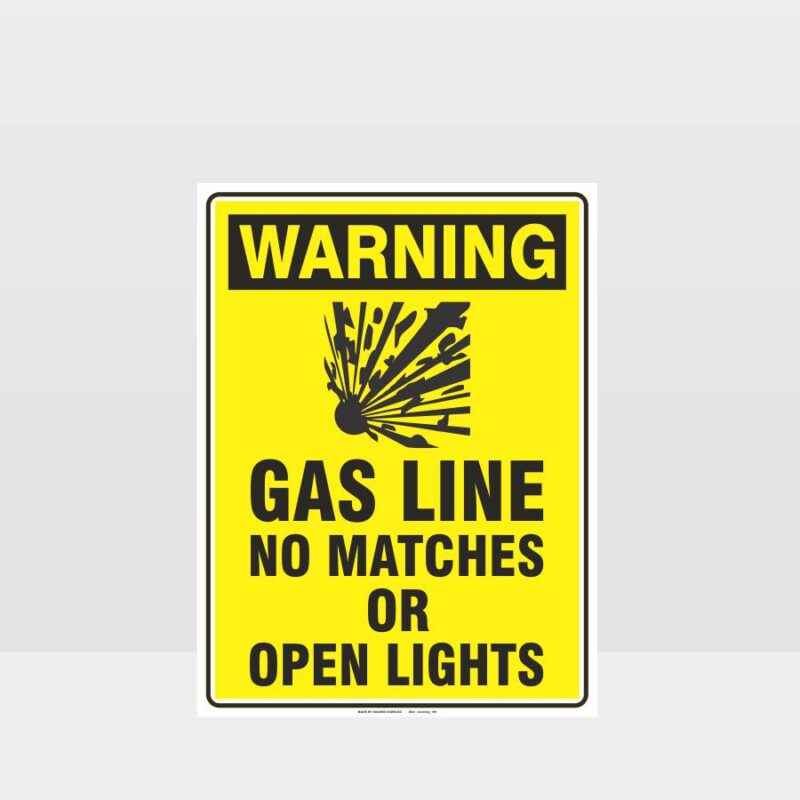 Warning Gas Line Sign