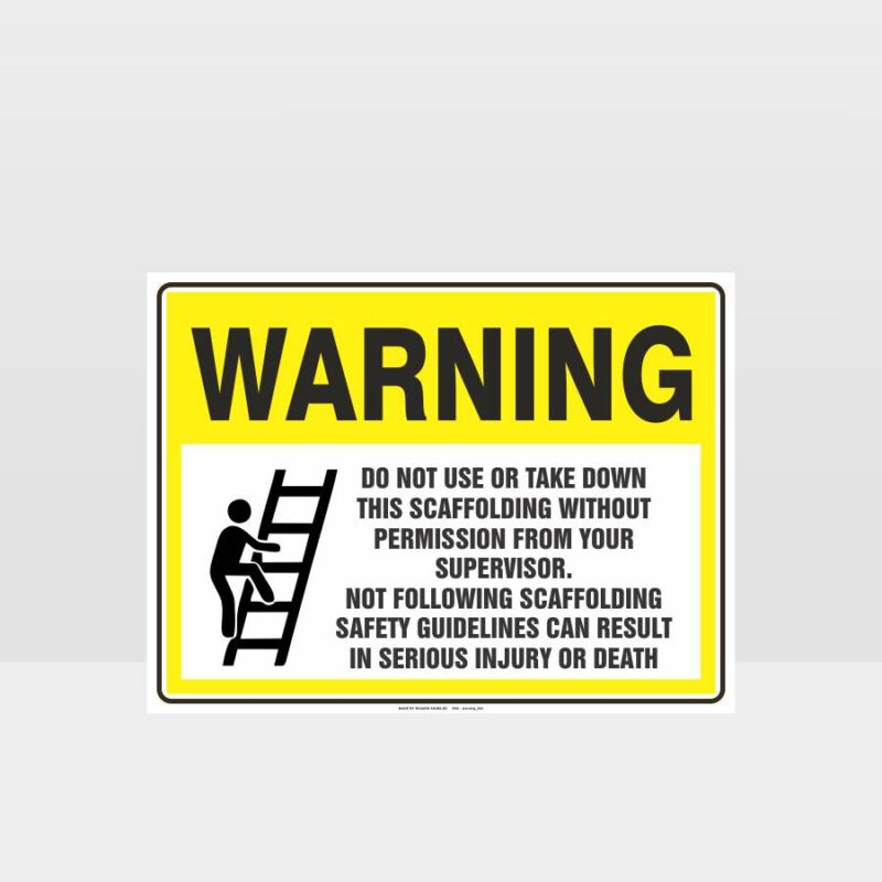 Warning Scaffolding Sign