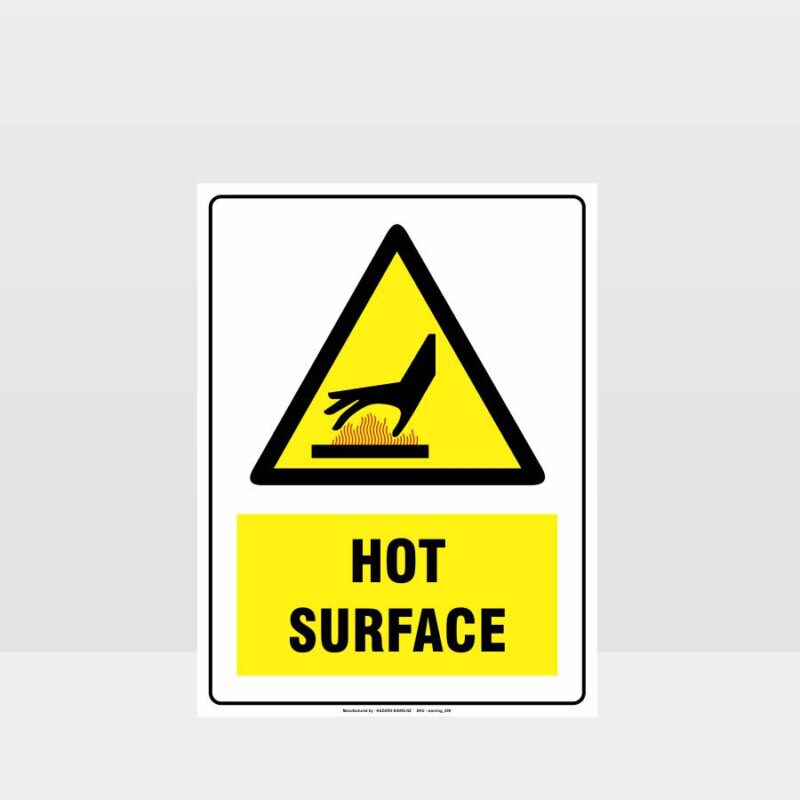 Warning Hot Surface Sign