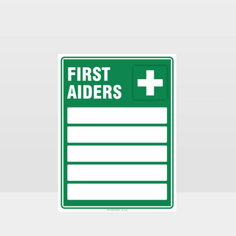 First Aiders List Sign