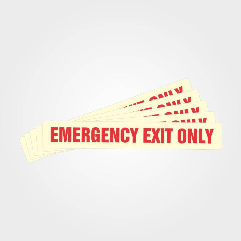 Emergency Exit Only Door Labels