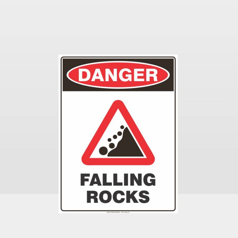 Danger Falling Rocks Sign