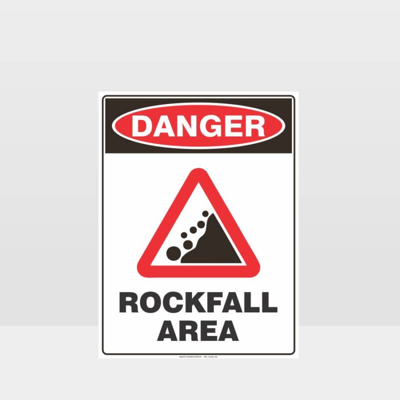 Danger Rockfall Area Sign