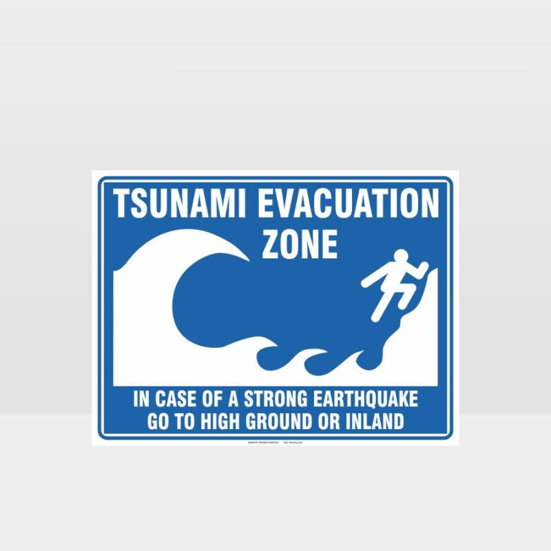 Tsunami Evacuation Zone Warning sign