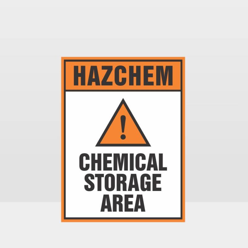 HAZCHEM Chemical Storage Area Sign