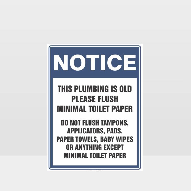 Old Plumbing Notice Sign